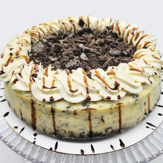 Oreo topped cheesecake